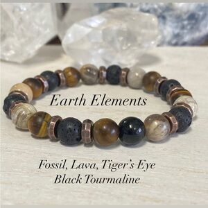 Earth Elements Natural Gemstone Bracelet - Unisex - 8 mm